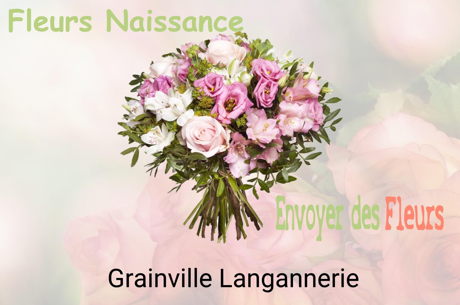 Bouquet de fleurs de naissance livré à Grainville-Langannerie