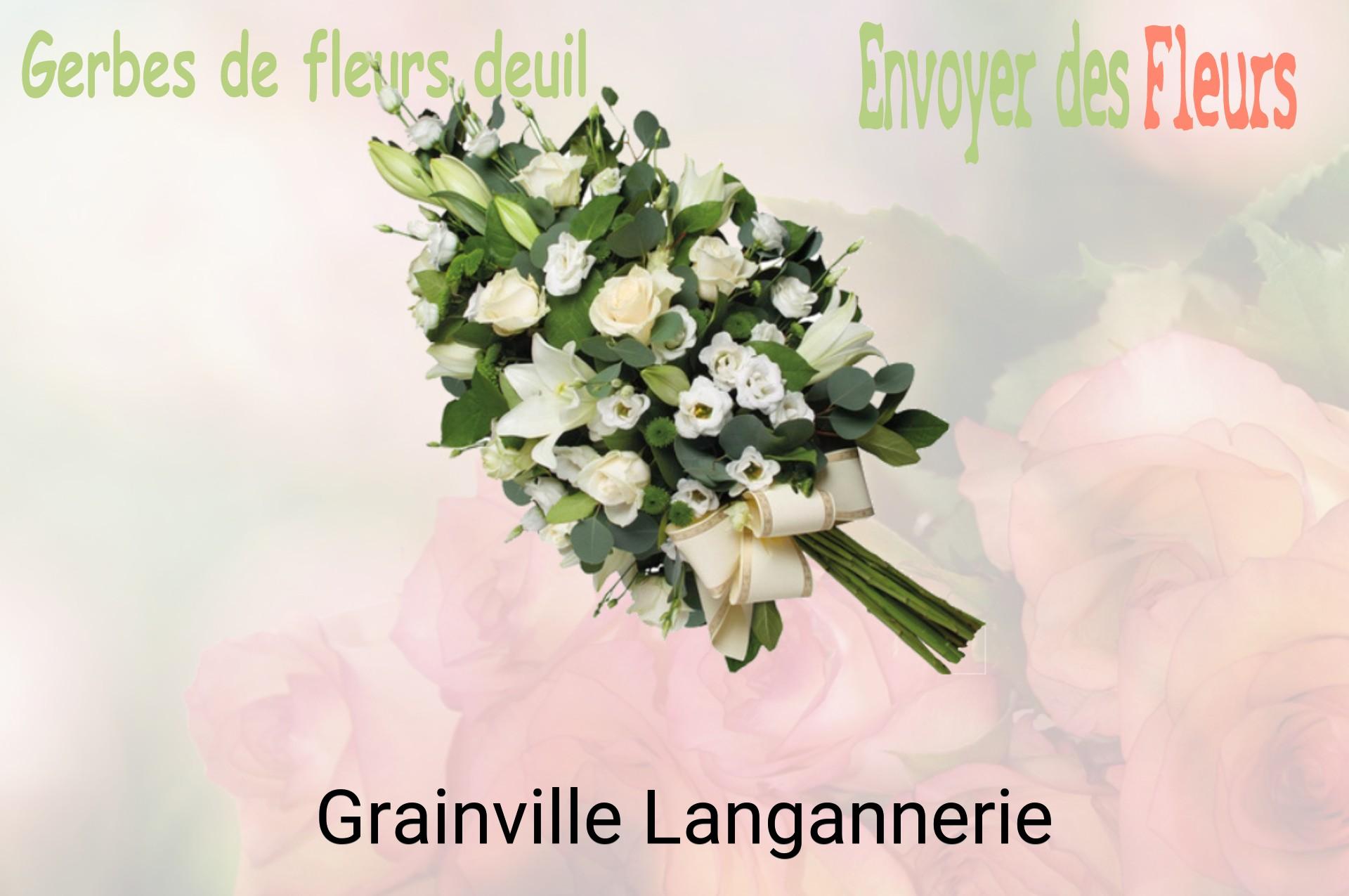 Gerbe de fleurs de deuil livrée à Grainville-Langannerie